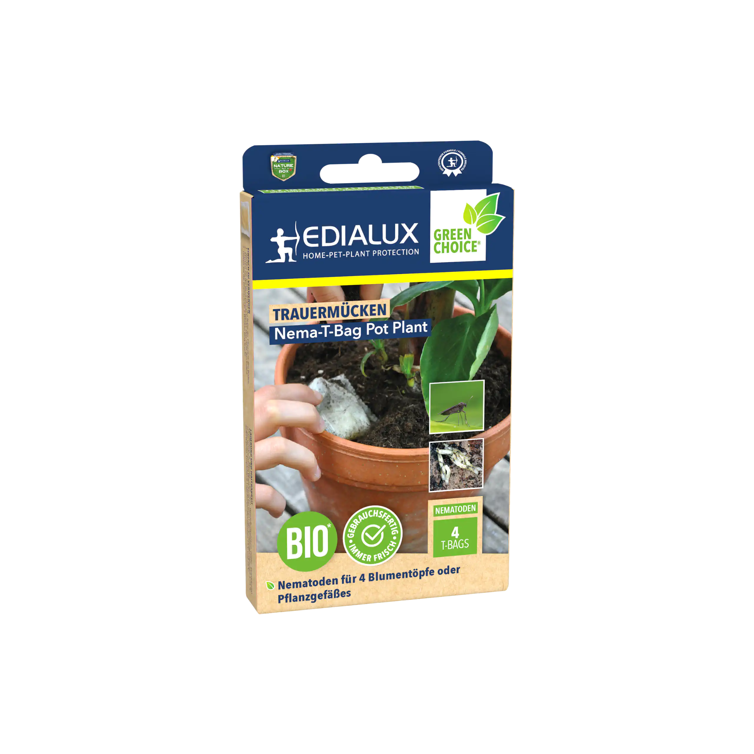 NEMA-T-BAG POT PLANT gegen Trauermücken (4 Pads)