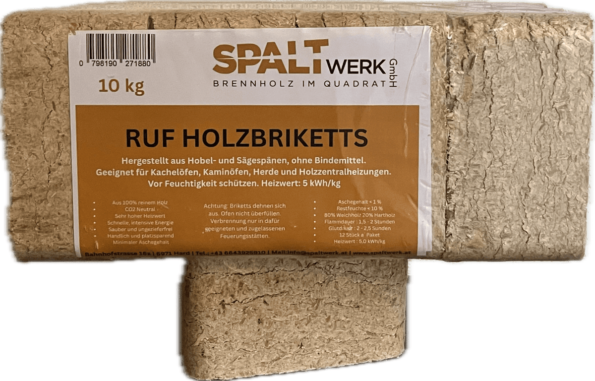 Spaltwerk RUF Holzbriketts – 10 kg Paket
