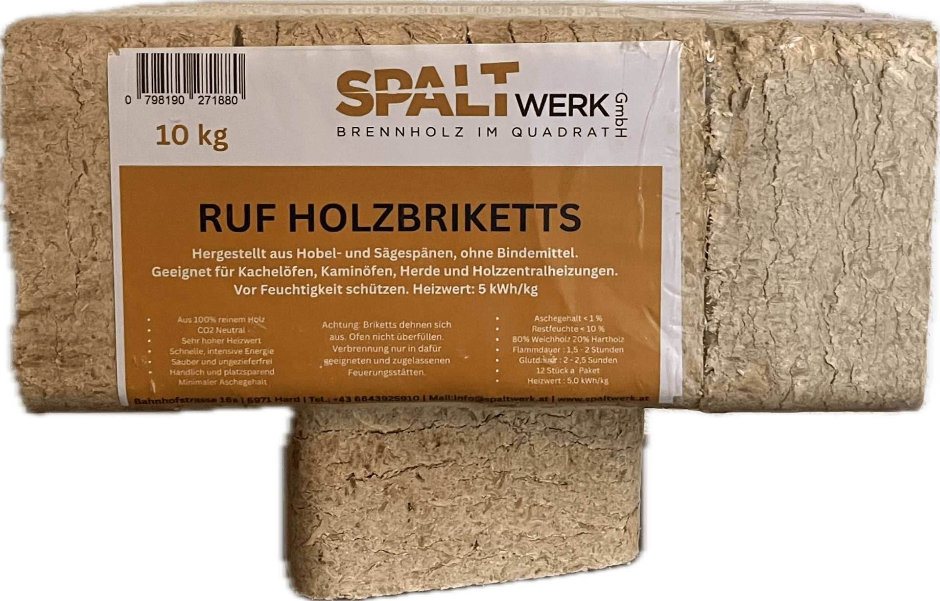 Spaltwerk RUF Holzbriketts – 10 kg Paket
