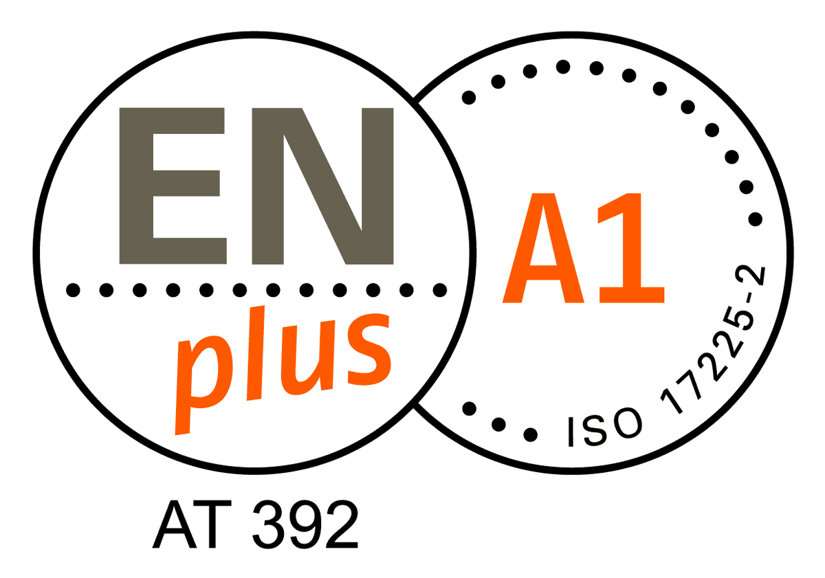 ENplus A1 Zertifizierungslogo für Holzpellets